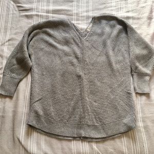 Gray cotton Loft sweater NWOT